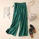 Cotton linen straight loose wide-leg 8 colors pants Cotton linen straight loose wide-leg 8 colors pants