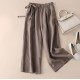 Cotton linen straight loose wide-leg 8 colors pants Cotton linen straight loose wide-leg 8 colors pants