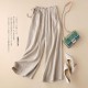 Cotton linen straight loose wide-leg 8 colors pants Cotton linen straight loose wide-leg 8 colors pants