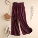 Cotton linen straight loose wide-leg 8 colors pants Cotton linen straight loose wide-leg 8 colors pants
