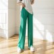 High Waist Wide Elegant Vintage Baggy Pleated Capris Trousers High Waist Wide Elegant Vintage Baggy Pleated Capris Trousers
